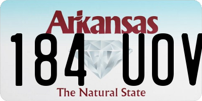 AR license plate 184UOV