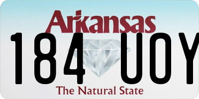 AR license plate 184UOY