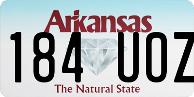 AR license plate 184UOZ