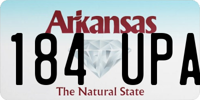 AR license plate 184UPA