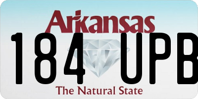 AR license plate 184UPB