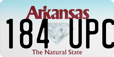 AR license plate 184UPC
