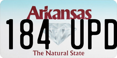 AR license plate 184UPD