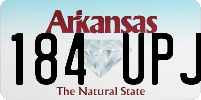AR license plate 184UPJ