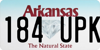 AR license plate 184UPK