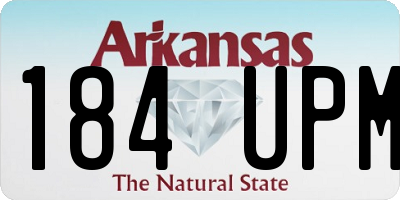 AR license plate 184UPM