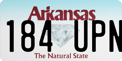 AR license plate 184UPN