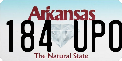 AR license plate 184UPO