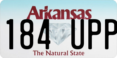 AR license plate 184UPP
