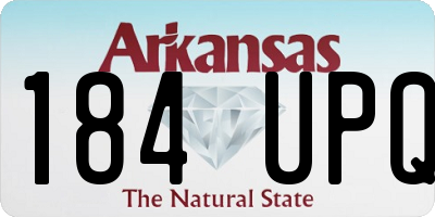 AR license plate 184UPQ