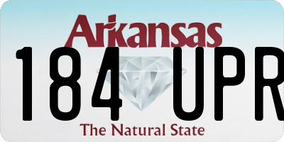 AR license plate 184UPR