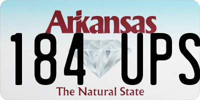 AR license plate 184UPS