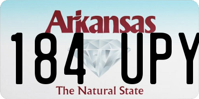 AR license plate 184UPY