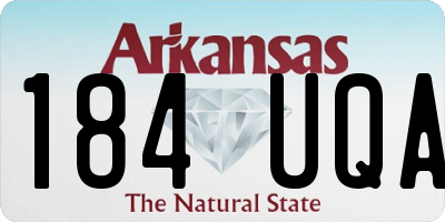 AR license plate 184UQA