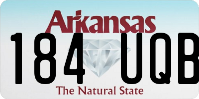 AR license plate 184UQB