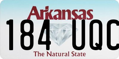 AR license plate 184UQC