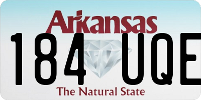 AR license plate 184UQE