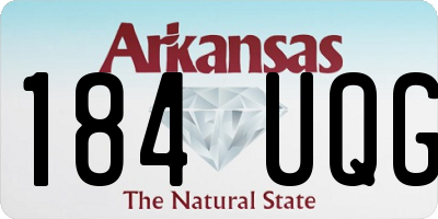 AR license plate 184UQG