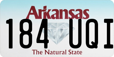 AR license plate 184UQI