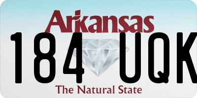 AR license plate 184UQK