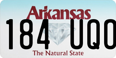 AR license plate 184UQO