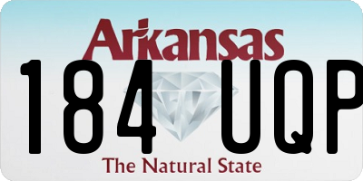 AR license plate 184UQP
