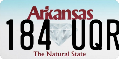 AR license plate 184UQR