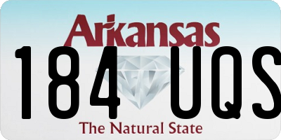 AR license plate 184UQS