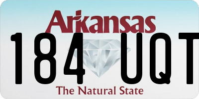 AR license plate 184UQT
