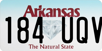 AR license plate 184UQV