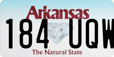 AR license plate 184UQW