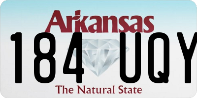 AR license plate 184UQY