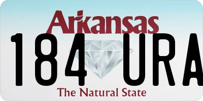 AR license plate 184URA