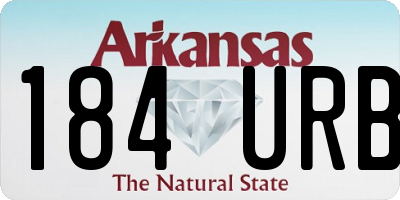 AR license plate 184URB
