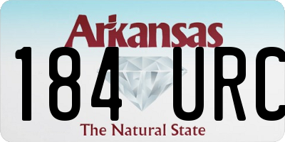 AR license plate 184URC