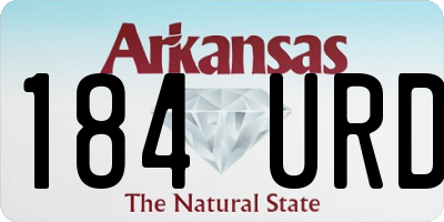 AR license plate 184URD