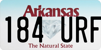AR license plate 184URF