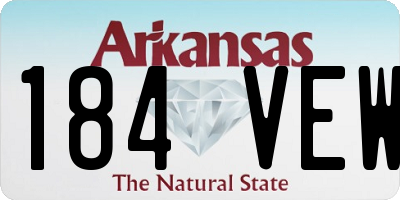AR license plate 184VEW