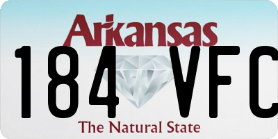 AR license plate 184VFC