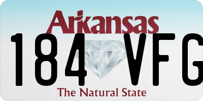 AR license plate 184VFG
