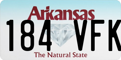 AR license plate 184VFK