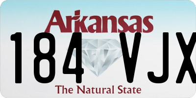 AR license plate 184VJX