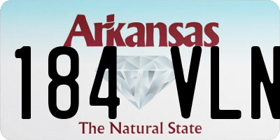 AR license plate 184VLN