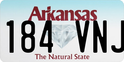 AR license plate 184VNJ