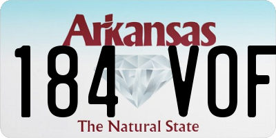 AR license plate 184VOF