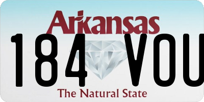 AR license plate 184VOU
