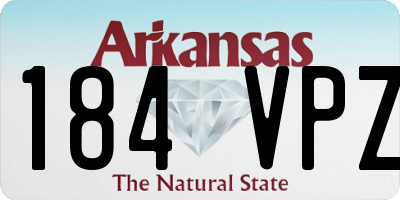 AR license plate 184VPZ