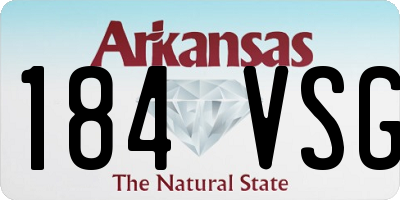 AR license plate 184VSG