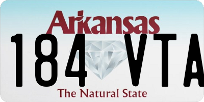 AR license plate 184VTA