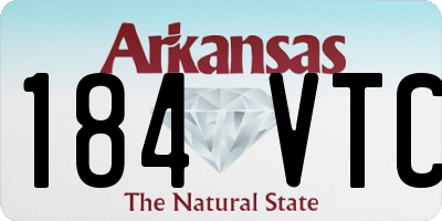 AR license plate 184VTC